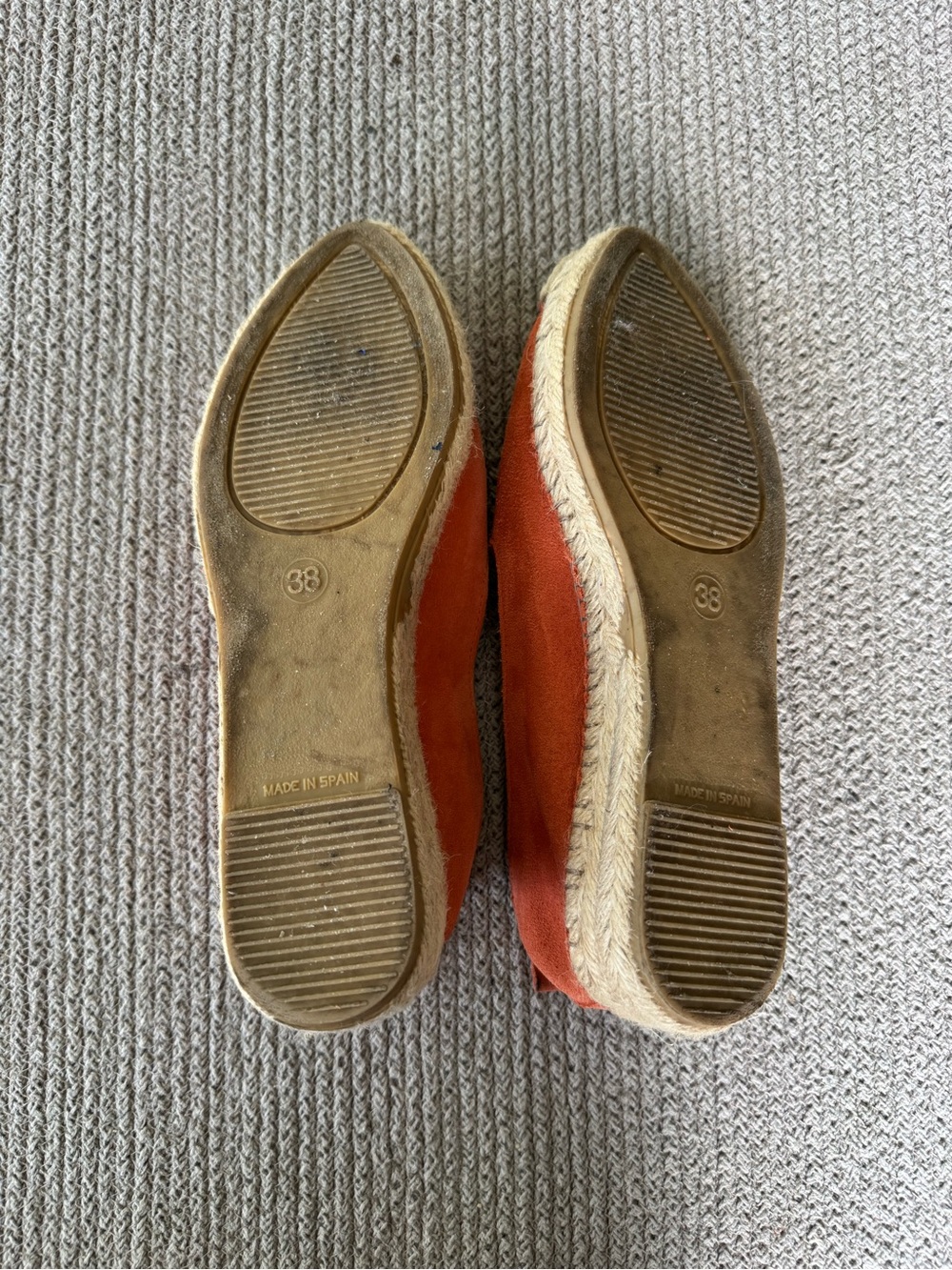 Fabiolas Floral Embroidered Coral Suede Leather Espadrilles Size 38 - Picture 10 of 15